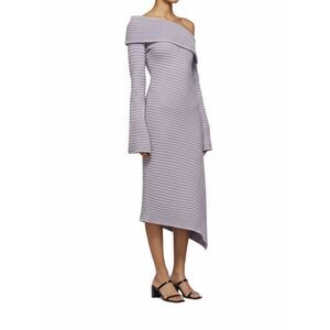DRAE MIDI Sweater Dress SSENSE Wool Cashmere Rib Knit size Lavender Purple Mediu